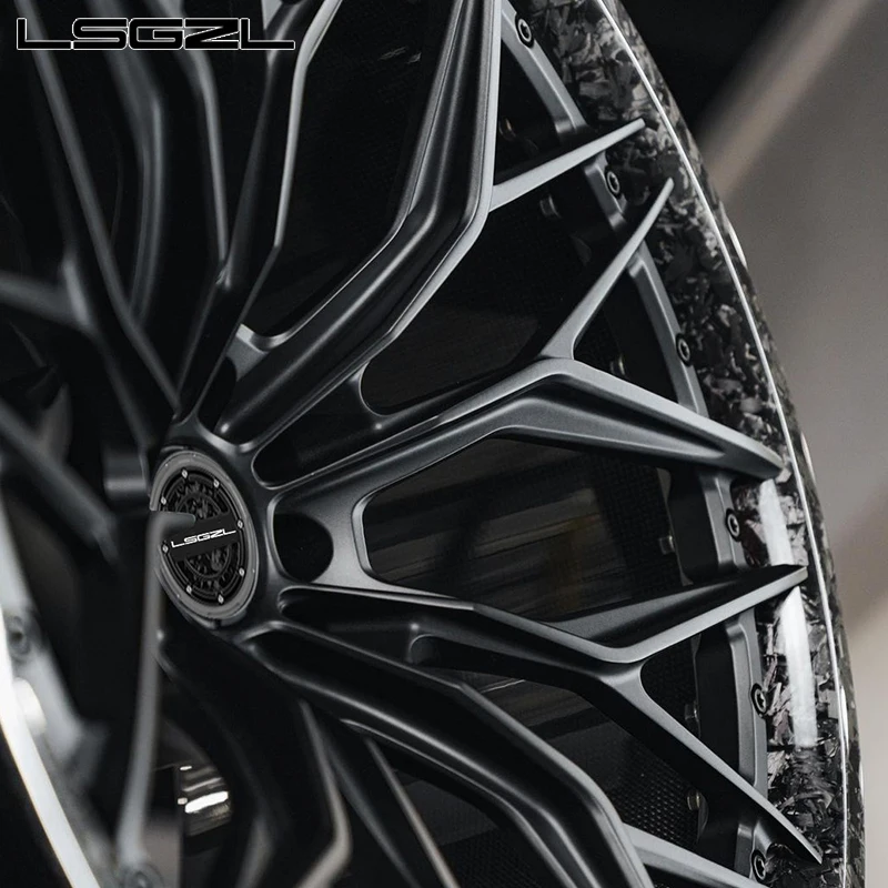 カーボンファイバーホイールホット販売鍛造アルミ合金リム高級 C8 フェラーリ 5x114.3 深凹 16-26 インチホイール