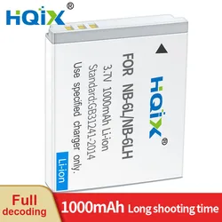 HQIX per Canon IXUS 310 210 105 85 25 SD1300 SD770 SX710 300 200 95 SD1200 SD3500 SD980 280 300 Macchina Fotografica NB-6L 6LH Caricatore di Batteria