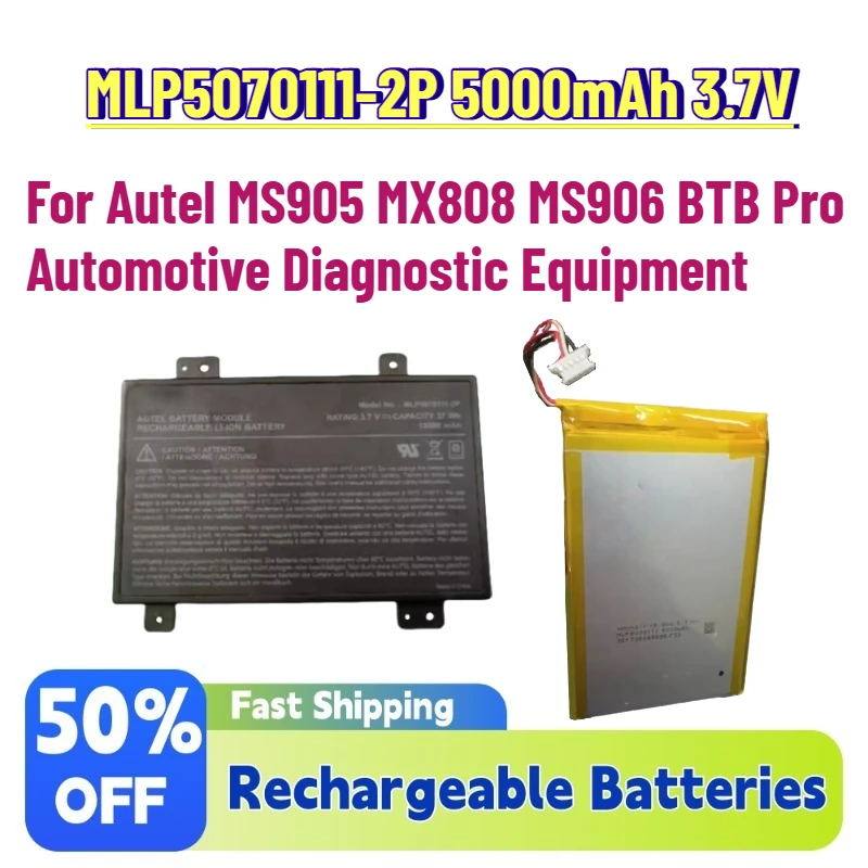

In Stock MLP5070111-2P 5000mAh 3.7V Rechargeable Battery for Autel MS905 MX808 MS906 BTB Pro Automotive Diagnostic Equipment