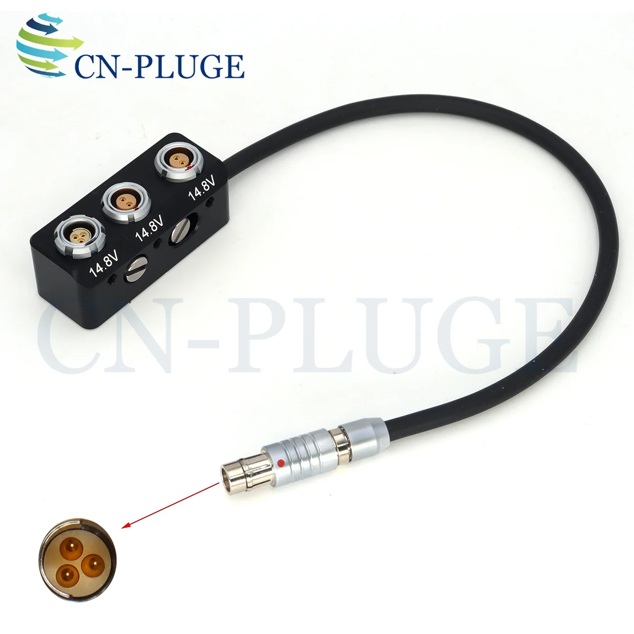 RED/ARRI/SONY Camera RS 3Pin to 2x0B 2Pin Female+RS 3Pin Female Power Distributor, RS 3Pin Extension Cable Supports Start/Stop