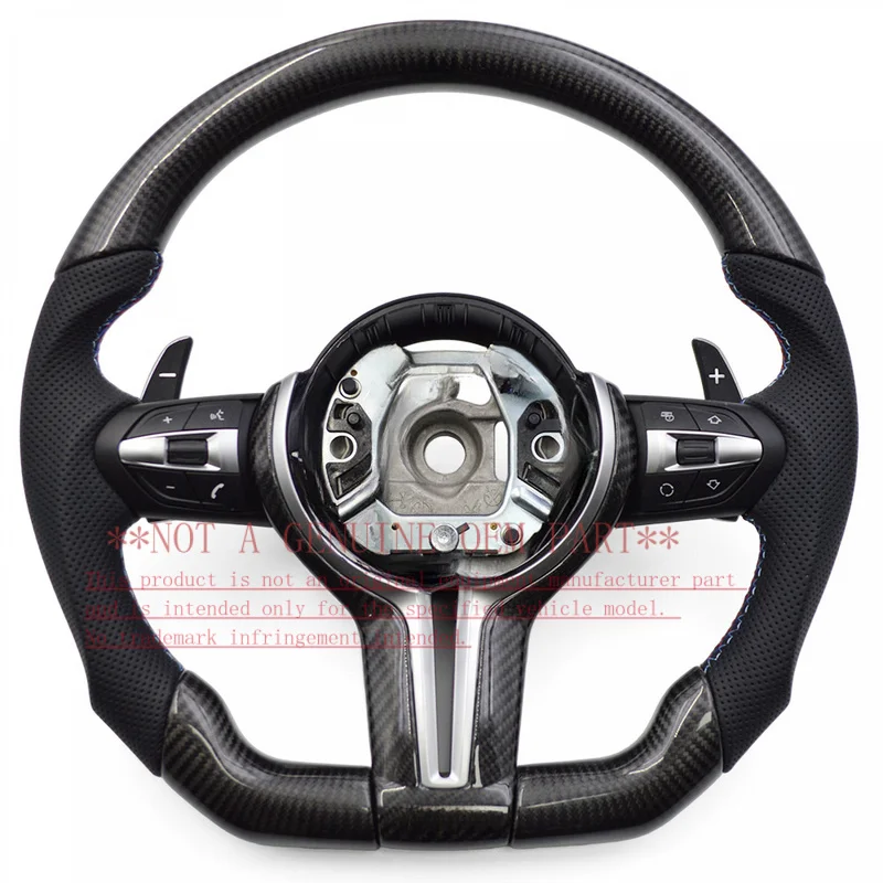 For BMW Steering Wheel Horn E60 T Shape Carbon Fiber  Line Three Color Center Mark Upper Cover Horn Shell