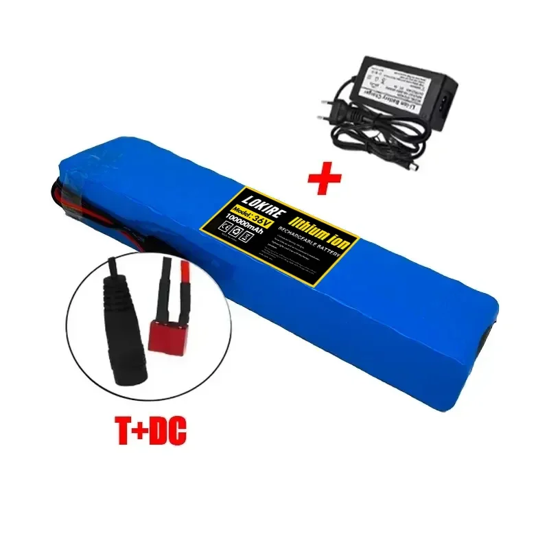 36V 100Ah 18650 wiederaufladbarer Lithium-Akku 10S3P 1000W mit BMS für Fahrrad- und Roller-Akkupack + Ladegerät