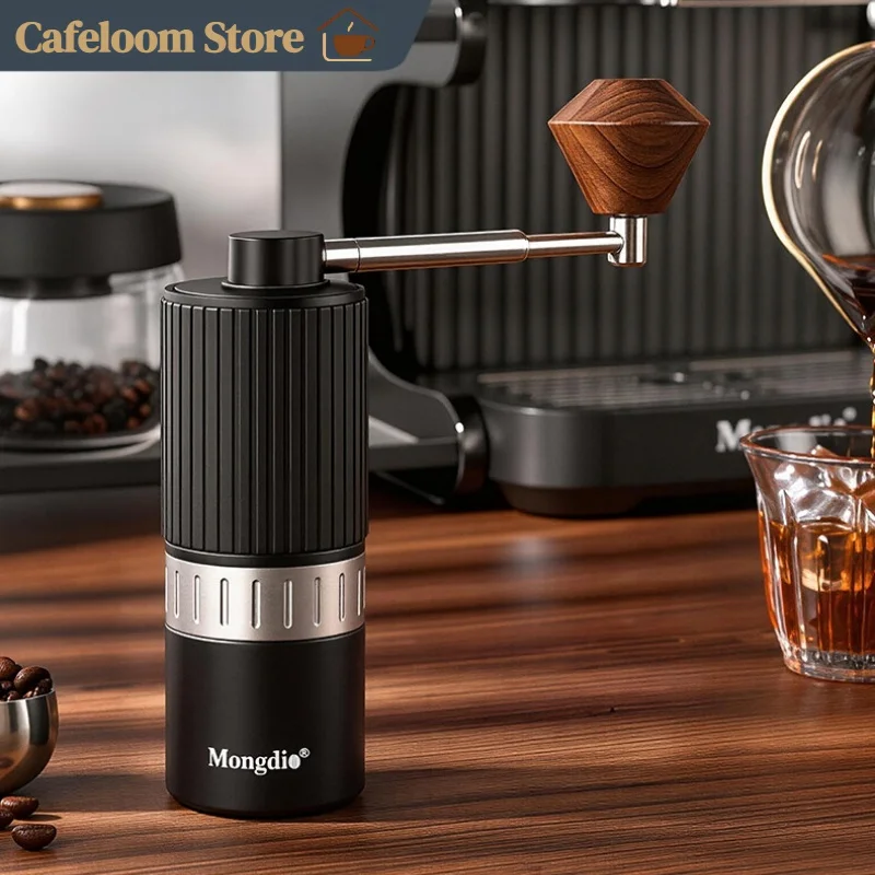 

Mongdio Ice Fort Series Manual Coffee Grinder Portable 10-Sided Burr Hand Crank Coffee Bean Mill For Espresso Pour Over Coffee