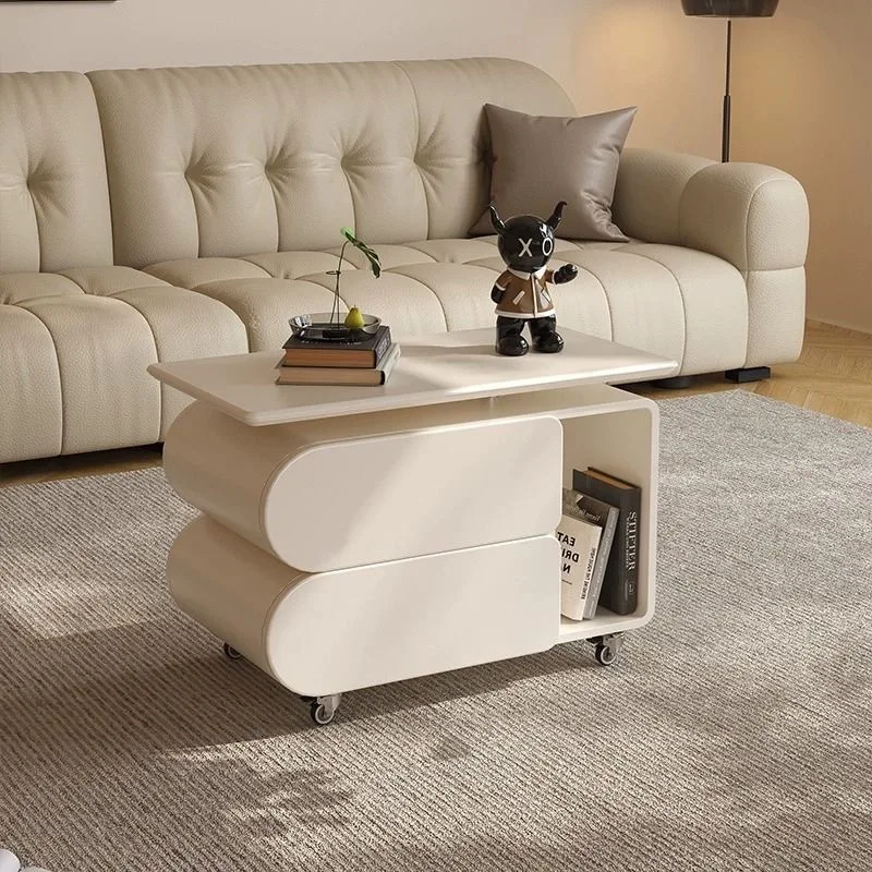 AOLIVIYA Tea Coffee Table Nightstand Storage Rack Sofa Corner Side End Stand Lift 2025 Movable Light Luxury Home