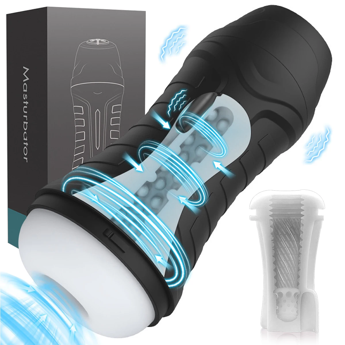 Automatic Sucking Male Masturbator Vibration Blowjob Machine Masturbation Cup With 10 Suction&10 Vibrating Modes Sex Toy for Men