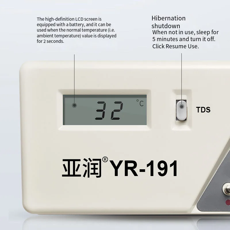 YARUN  YR-191/BK-191 Soldering Iron Tip Thermometer Convenient For Lead-Free Solder LCD Digital Display Measurement Temp