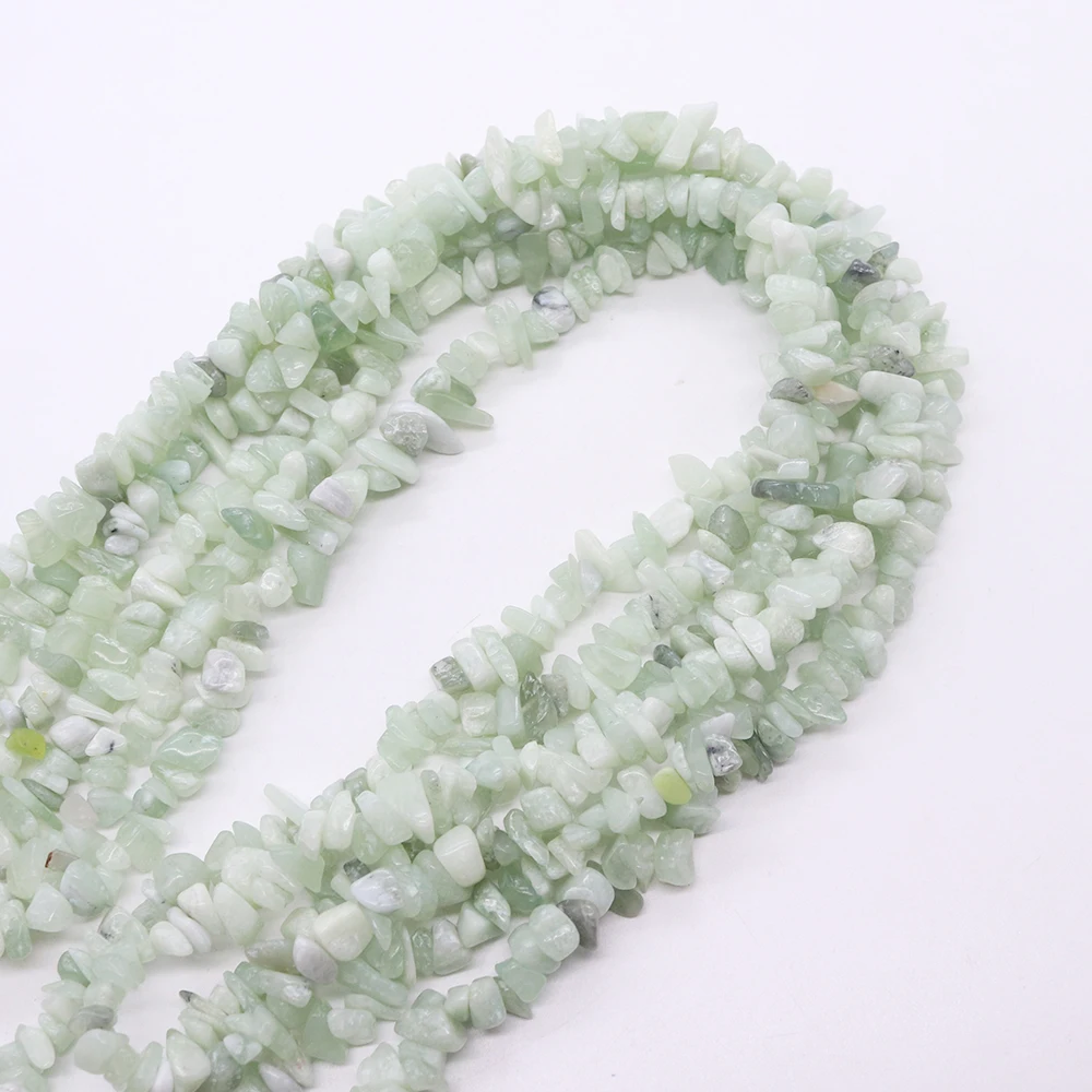 

Irregular Stone Beads Natural Chips Gravel Shape Crystal Beads Green Loose Bead for Bracelet Necklace Jewelry Accessories Making