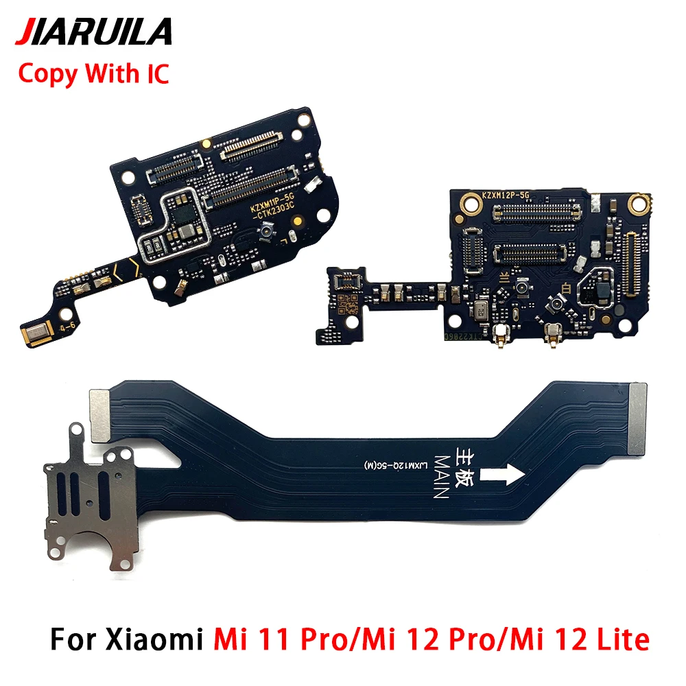 

10 Pcs For Xiaomi Mi 12 11 Mi12 Mi11 Lite Pro Sim Card Reader Slot Socket Holder Flex Cable Replacement Parts