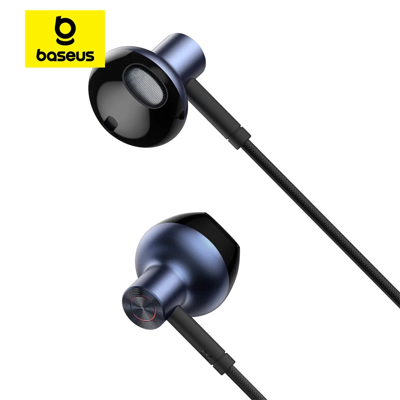 Baseus Bass Sound 이어폰 Xiaomi iPhone 6 용 마이크가있는 스포츠 Samsung 헤드셋 fone de ouvido auriclees MP3