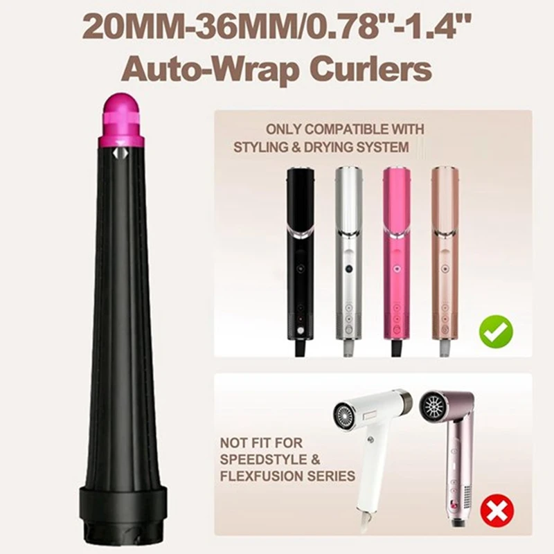 برميل مخروطي ومرفق تدفق الهواء لـ Shark FlexStyle HD430/HD435/HD440 يخلق شعرًا ناعمًا مع كسر أقل أضرار B #6