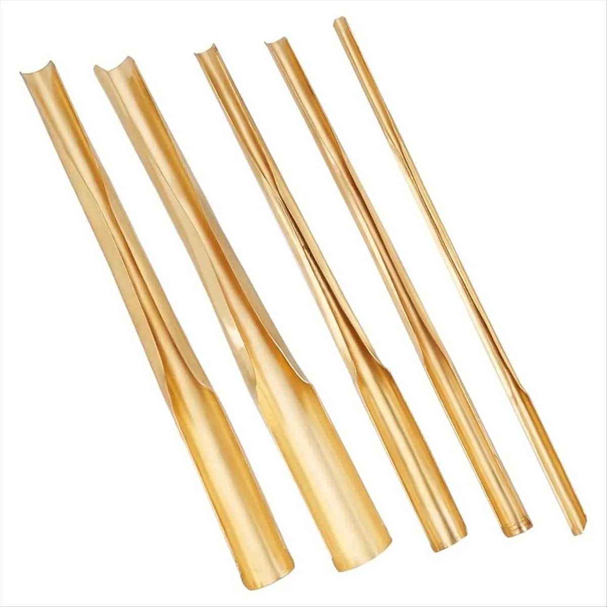 5 Pieces Gold Brass Clay Hole Cutter Sculpture Ceramic Tools Brass Hole Cutter brass
