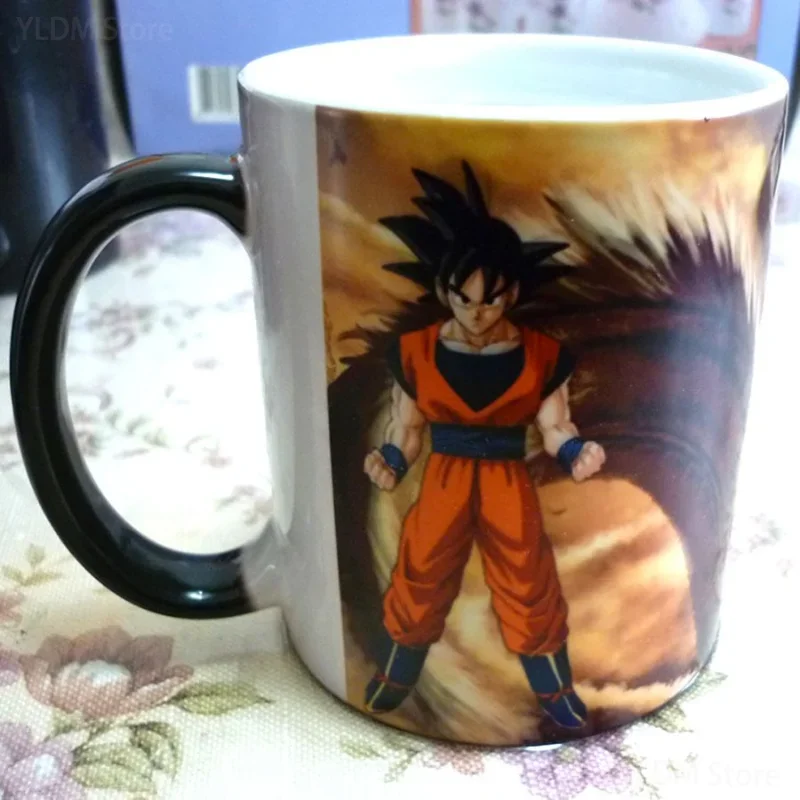 Dragon Ball Goku Color Changing Cup Mug Personalised Magic Mugs Heat Activated Image Photo Coffee Mugs Surprised Birthday Gift