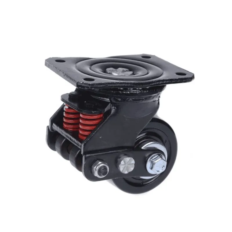 3 inch heavy duty gate wheel shock absorber spring caster double spring industrial universal wheel load-bearing 400kg pulley