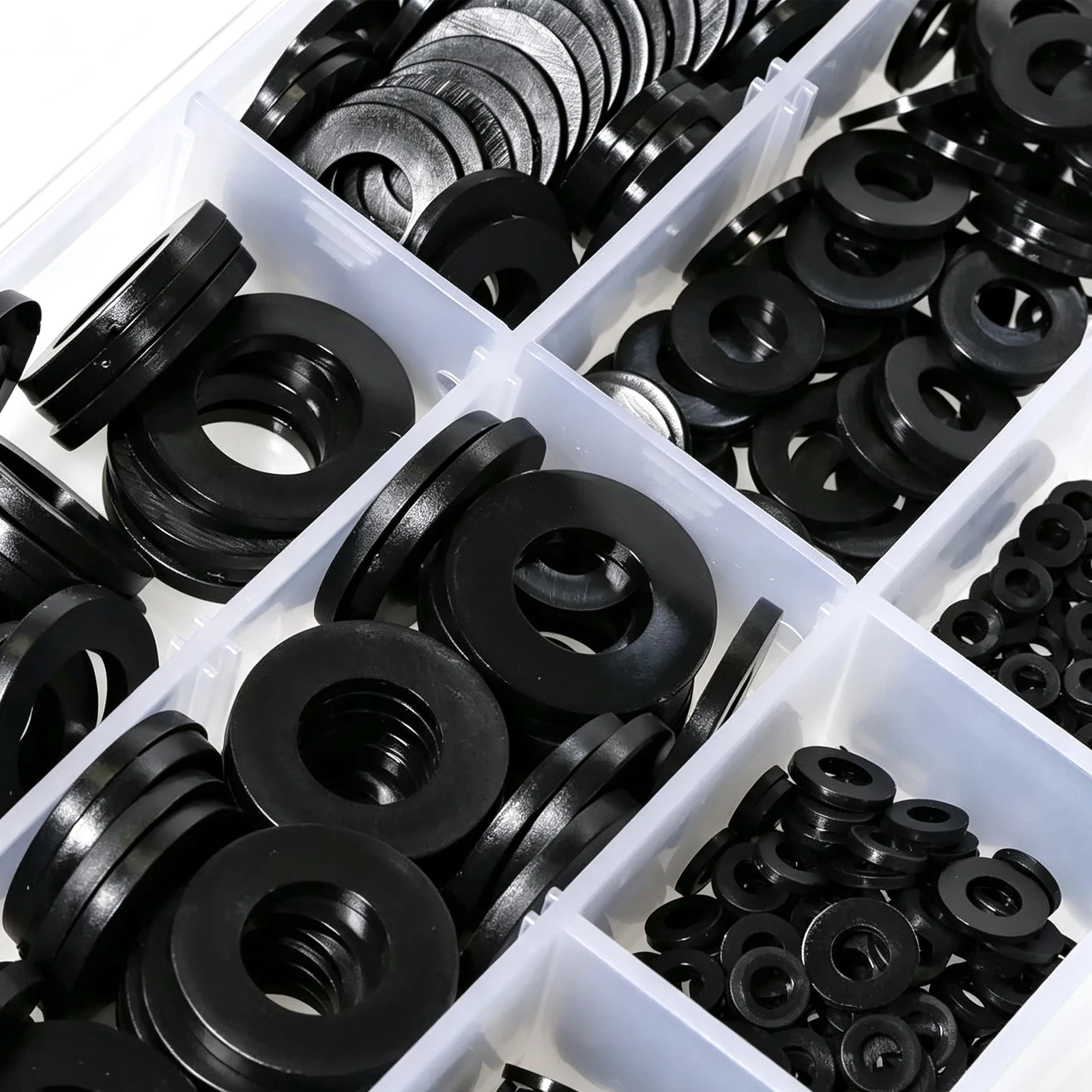 500/250 Pieces Nylon Anti-loosening Wear-resistant Flat Washers, Sealing Gaskets for Bolts Bicycle and Plumbing Fittings