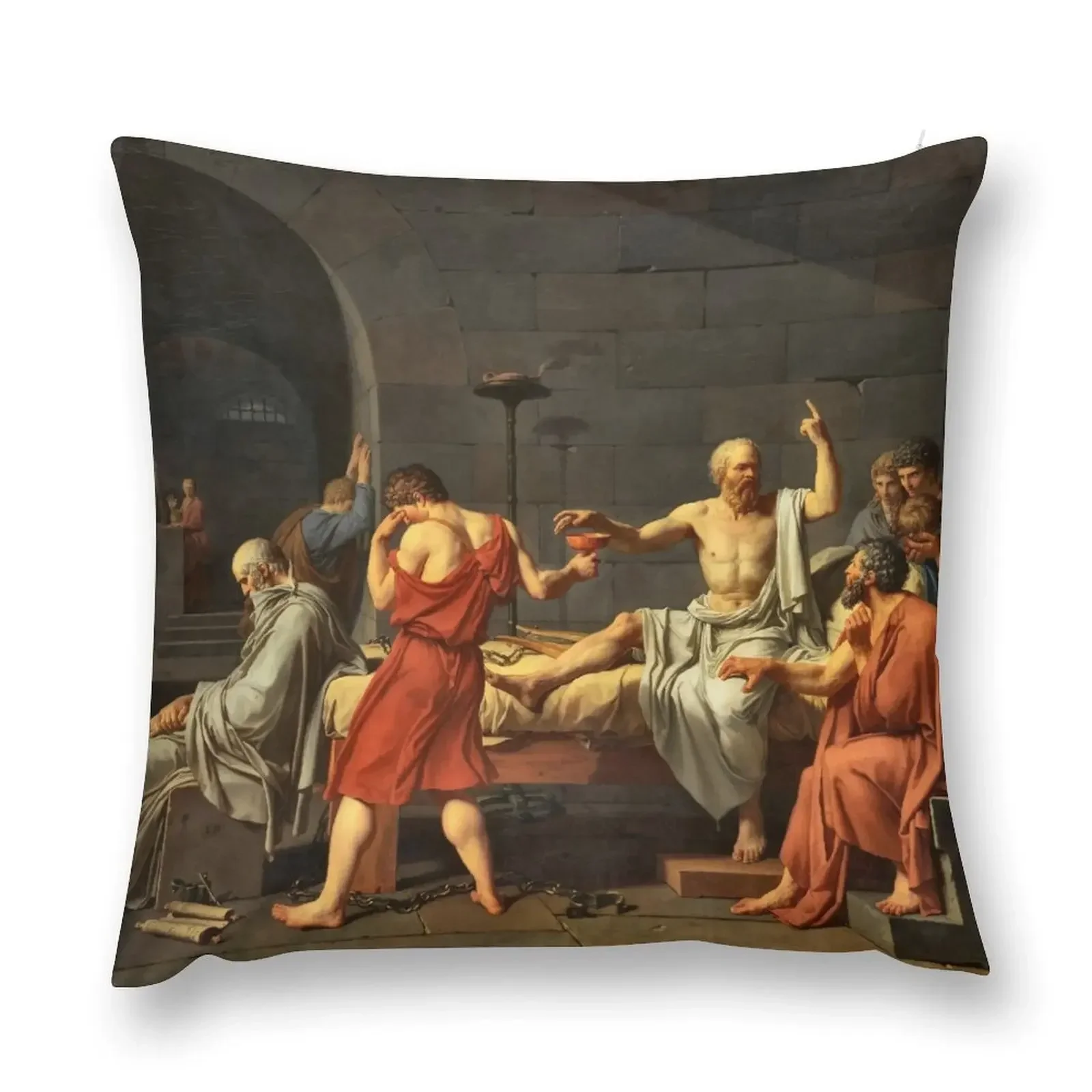 

Death of Socrates. Throw Pillow Sofa Cushions Covers Sofa Decorative Covers pillow