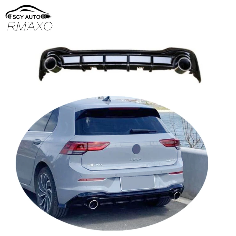 For Golf 8 Body kit spoiler 2020-2021 For Volkswagen Golf 8 pro ABS Rear lip spoiler front Bumper Diffuser Bumpers Protector