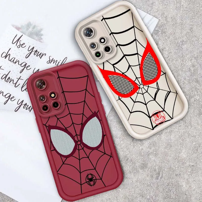 

Spider-Man Marvel Cool Hot Art For Xiaomi Redmi Note 14 13 13R 12 12R 11 11E 11T 11S Pro Plus 5G Eye Ladder Cover Phone Case