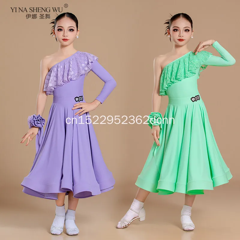 

Костюмы для современных танцев для девочек, юбки для профессиональных соревнований, комплекты из двух предметов для социальных танцев