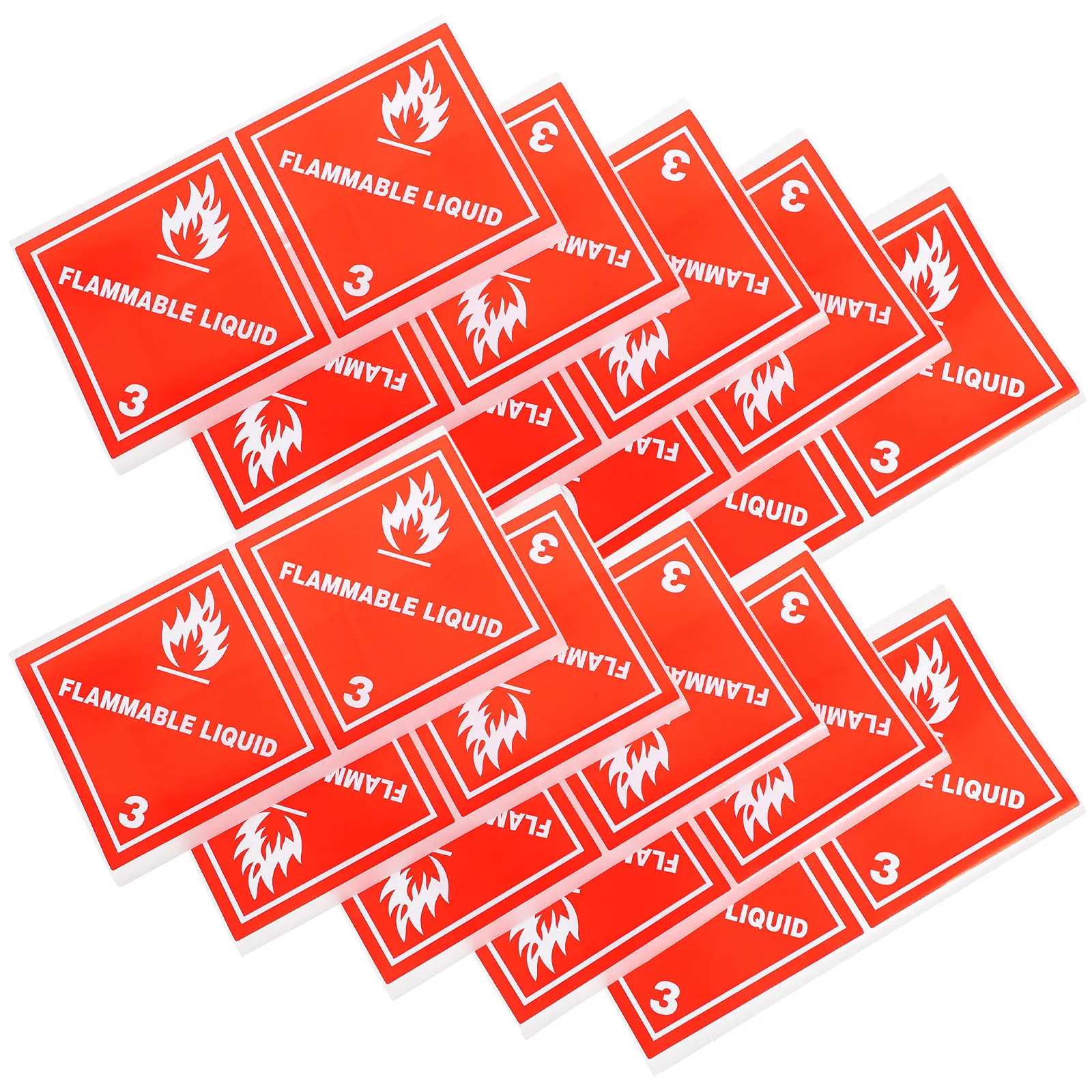 

20Pcs Liquid Warning Stickers Self-Adhesive High-Contrast Caution Decals for Shipping Air Sea Transport Safety