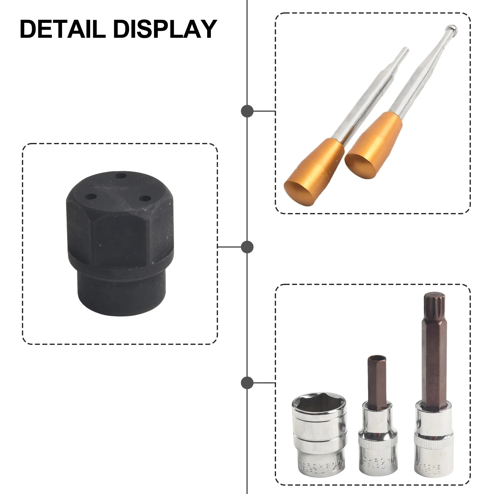 Diesel Injector Tool Set Common Rail Disassembly Tool Long-term Durability Wear And Tear Resistant 6pcs Tool Set