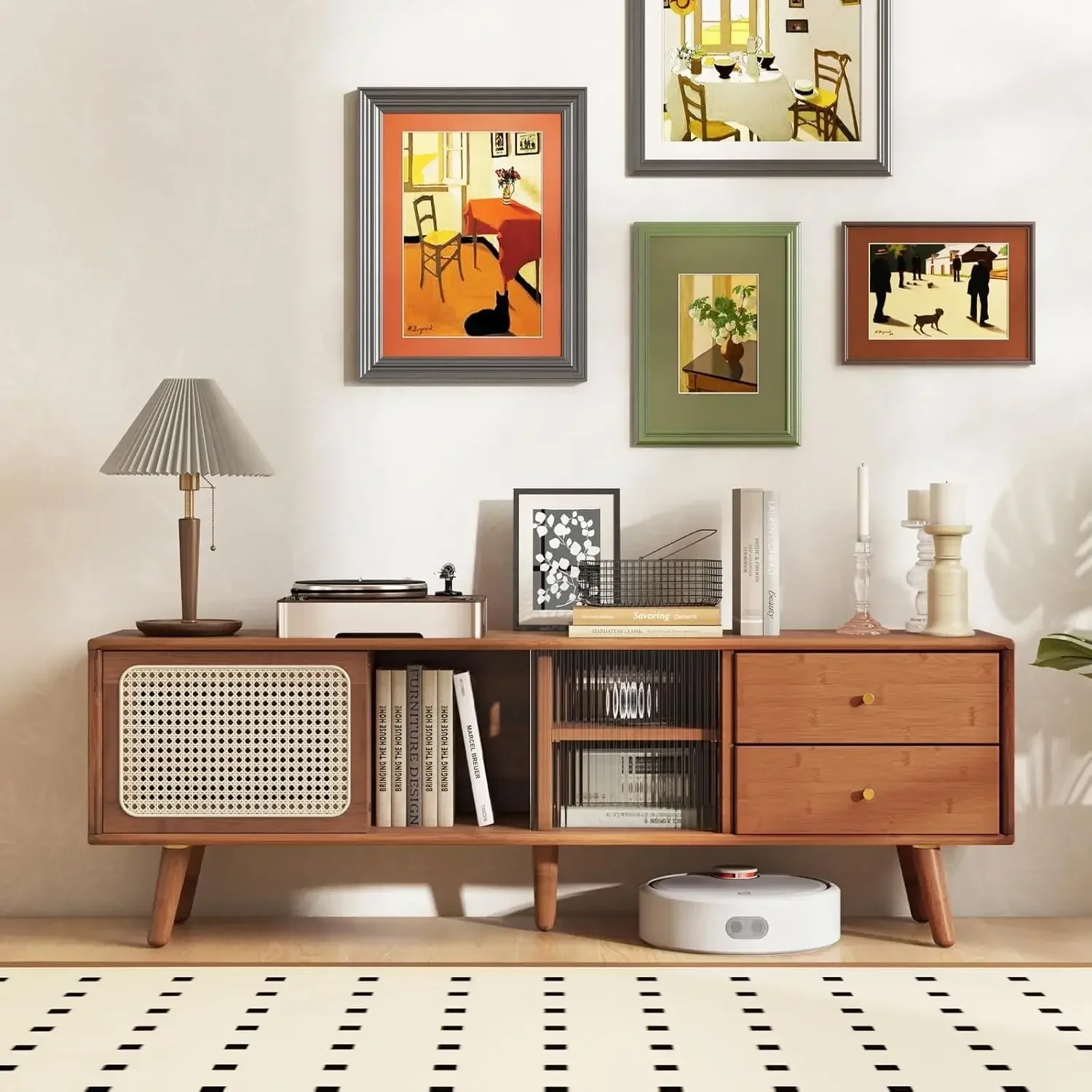 Mid Century Modern TV Stand for TVs up to 65