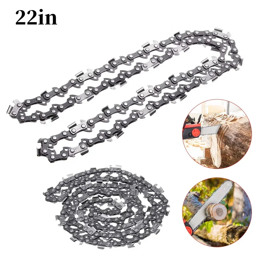 Cadena de motosierra de acero de 22 pulgadas, 86 eslabones de transmisión, fácil de instalar, altamente duradero, reemplazo de accesorios de cadena de motosierra eléctrica