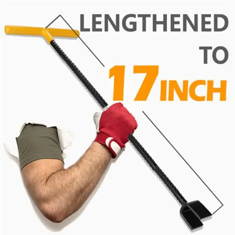 Llave para medidor de agua A21Q -17 pulgadas con llave de utilidad multifuncional de 4 vías, herramienta de cierre de agua de acero reforzado de grado de contratista