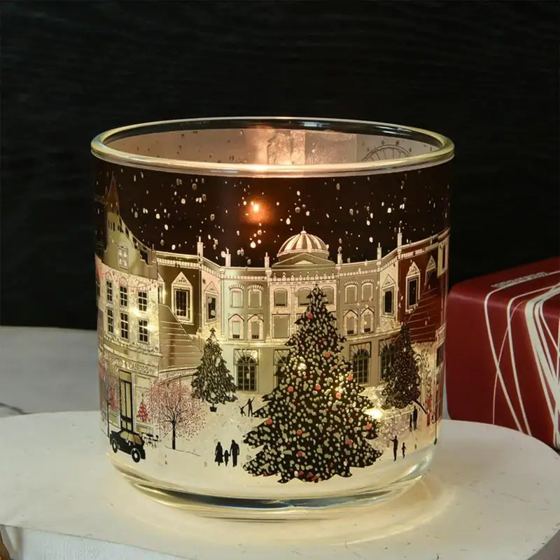 Scented Candles London Street Scene Pattern Advanced Sense Glass Jar Heat Sensing Soy Wax Atmosphere Candles With Gifts Boxes