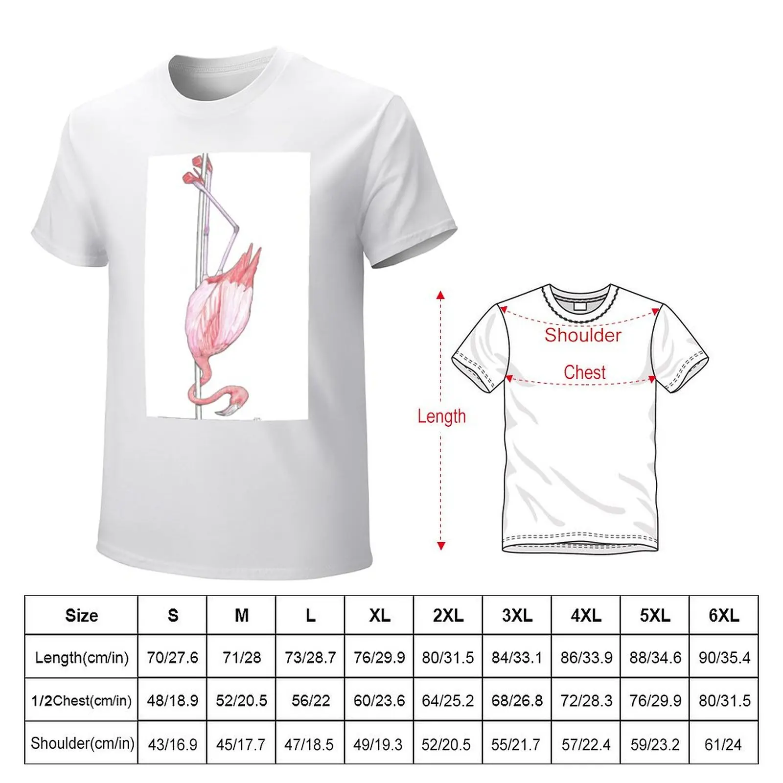 Flamingo in Flamingo Heels T-shirt blanks summer tops Men's t shirts