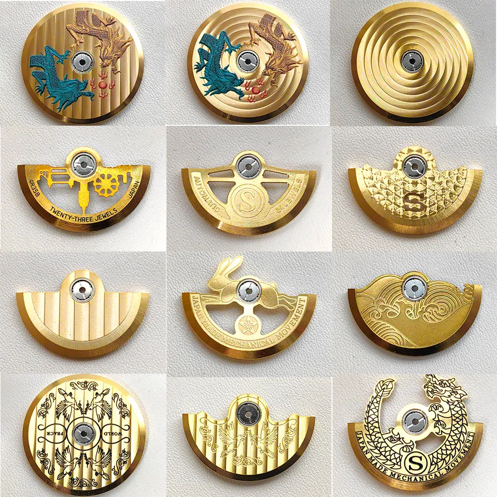

Customized Gold NH35 Rotor Movement Hammer Parts Fit for NH36 NH38 NH39 4R35 NH35 Movement Oscillating Weight Pendulum Rotor