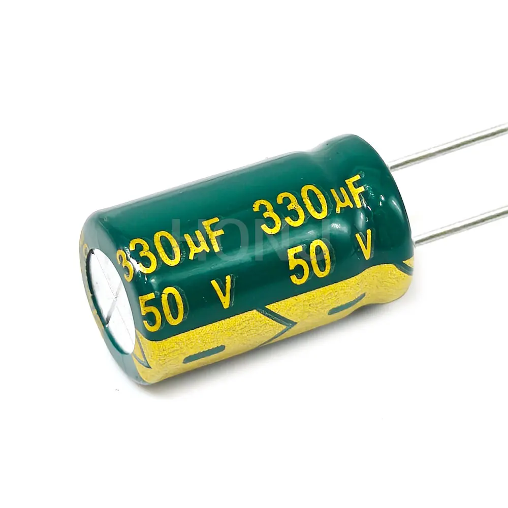 10PCS 50V330uf 10x17mm Capacitor eletrolítico de alumínio 330uf50v 50v 330uf 50V 330mf 50vdc 330MFD 50v330mf 330mf50v ± 20%