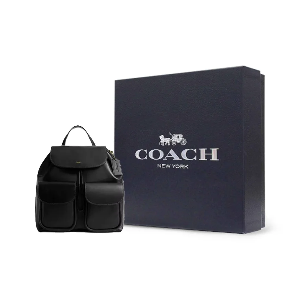 COACH Crosby Grain Leather Backpack Large Women's Black CW619-B4BK