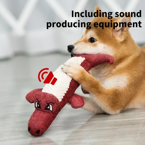 الكرتون التفاعلي أفخم مضغ ألعاب ، شكل التمساح ، لعبة صوت ، طحن الأسنان ، لوازم التدريب أفضل 10 مستشعرات مبيعات مع صوت - رقم 3