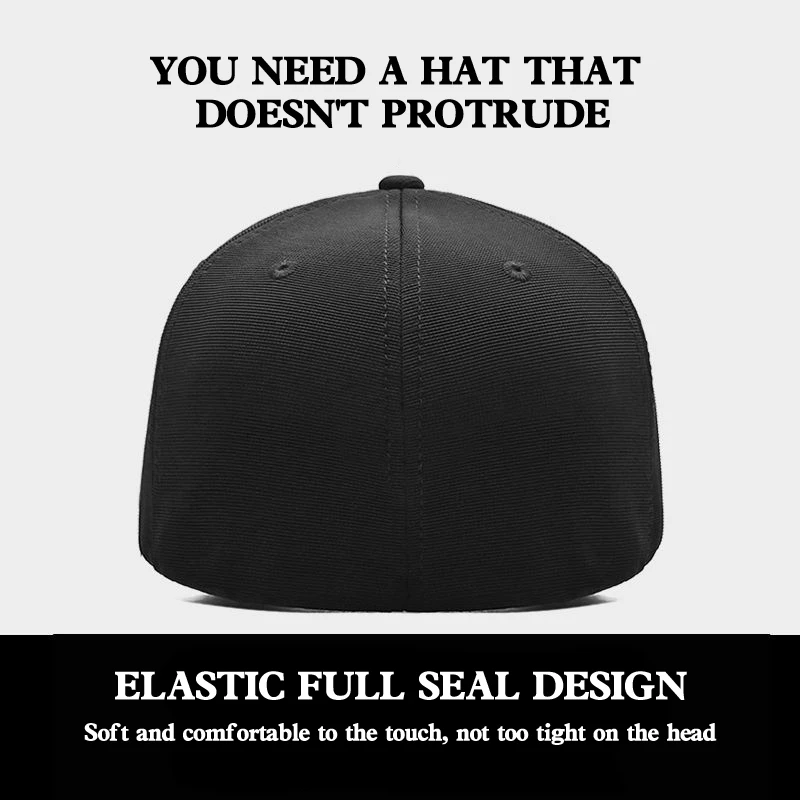 Big Head Circumference Tall Crown Back Sealing Hat Men\'s New Baseball Cap Fashion Face-Looking Small Reverse Wear Peaked Cap