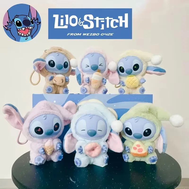 Stitch pelúcia bonito comer série boneca macia brinquedo colecionável dos desenhos animados periférico bonito mochila decoração engraçado chique meninas presentes
