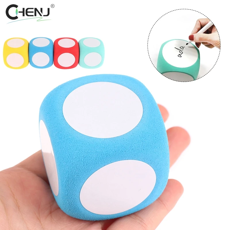 1pcs Dry Erase Block Write On Wipe Off Dry Erase Multipurpose Educational Dice Dry Erase Cube White Boards Dice Cube