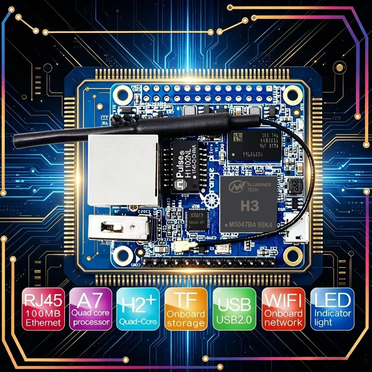

Orange Anysecu Zero LTS 256MB-512MB H3 Chip Development Board MMDVM Duplex Hotspot 1+8GB Programming Single Board Computer