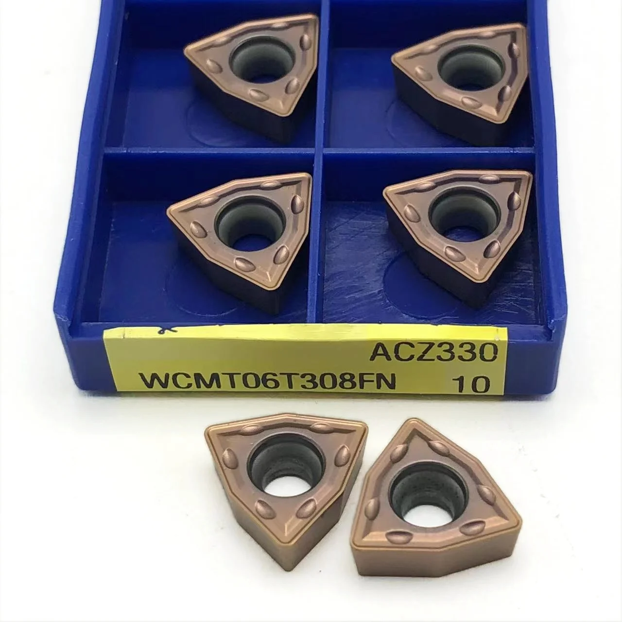 Mata Bor สแตนเลสใบมีดเพชรเจาะเร็ว WCMX030208 WCMX040208 WCMT050308 WCMT06T308 WCMT080412FN ACZ330