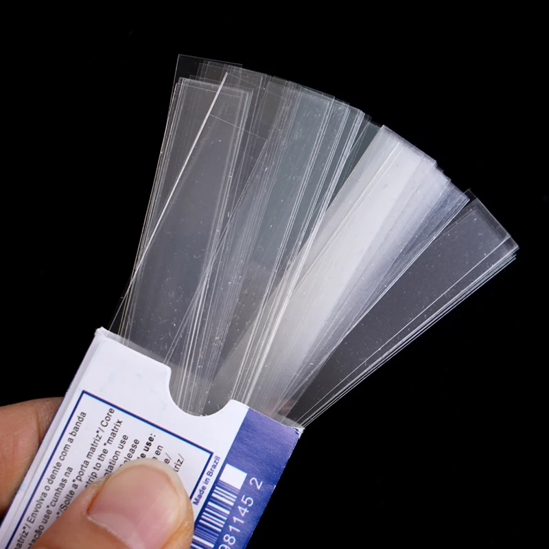 

100pcs/box Dental Polyester Matrix Bands Dental Material Matrices Without Matrix Retainer Fit Filling Decayed Tooth