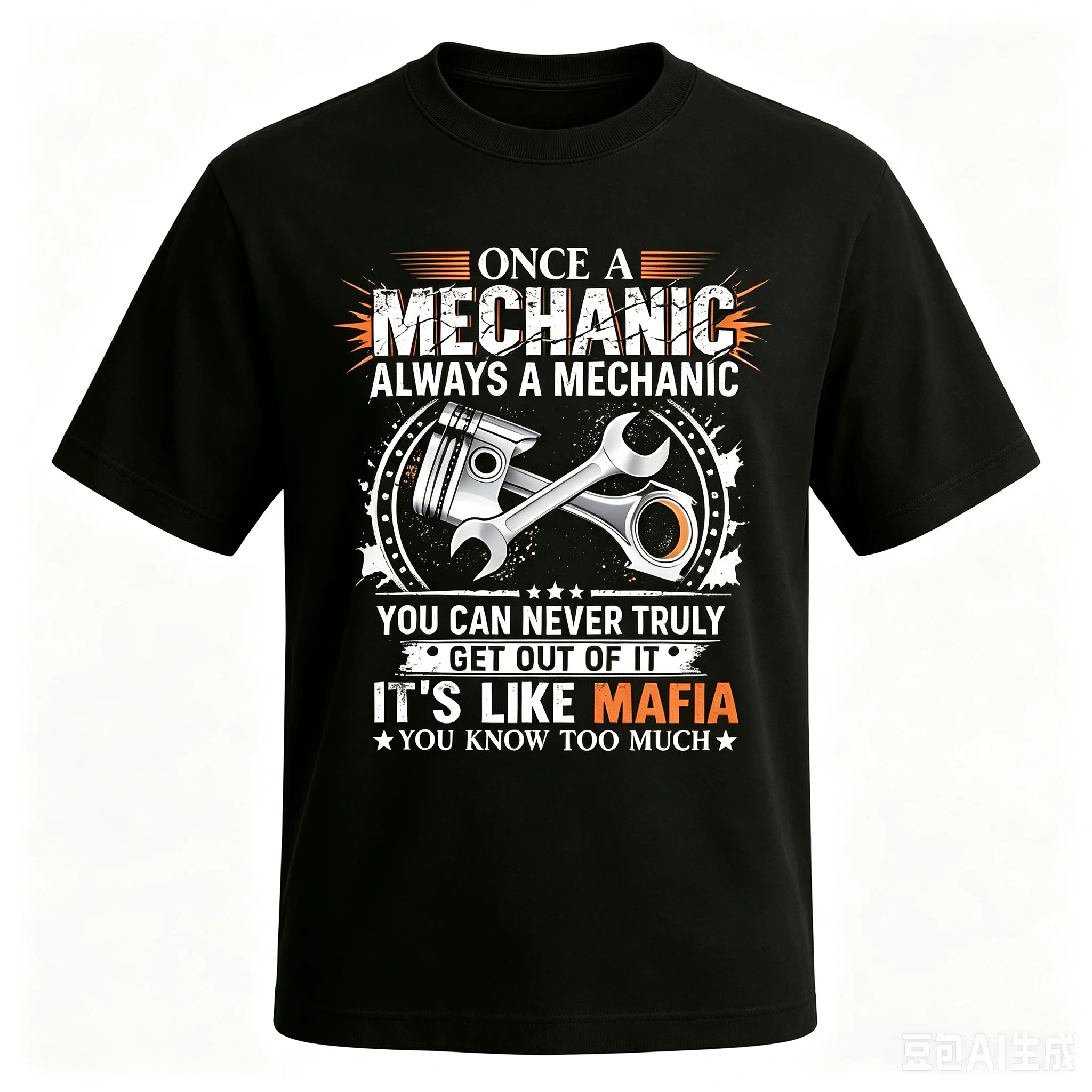 Once A Mechanic Always A Mechanic Funny Car Mechanic Graphic T-Shirt Men Auto Repair Garage Cotton Short Sleeve Tee