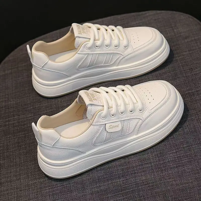 

Spring New Women Thick Sole White Sneakers Casual All-mat Platform Flats Ladies Comfort Walking Sport Shoes Female
