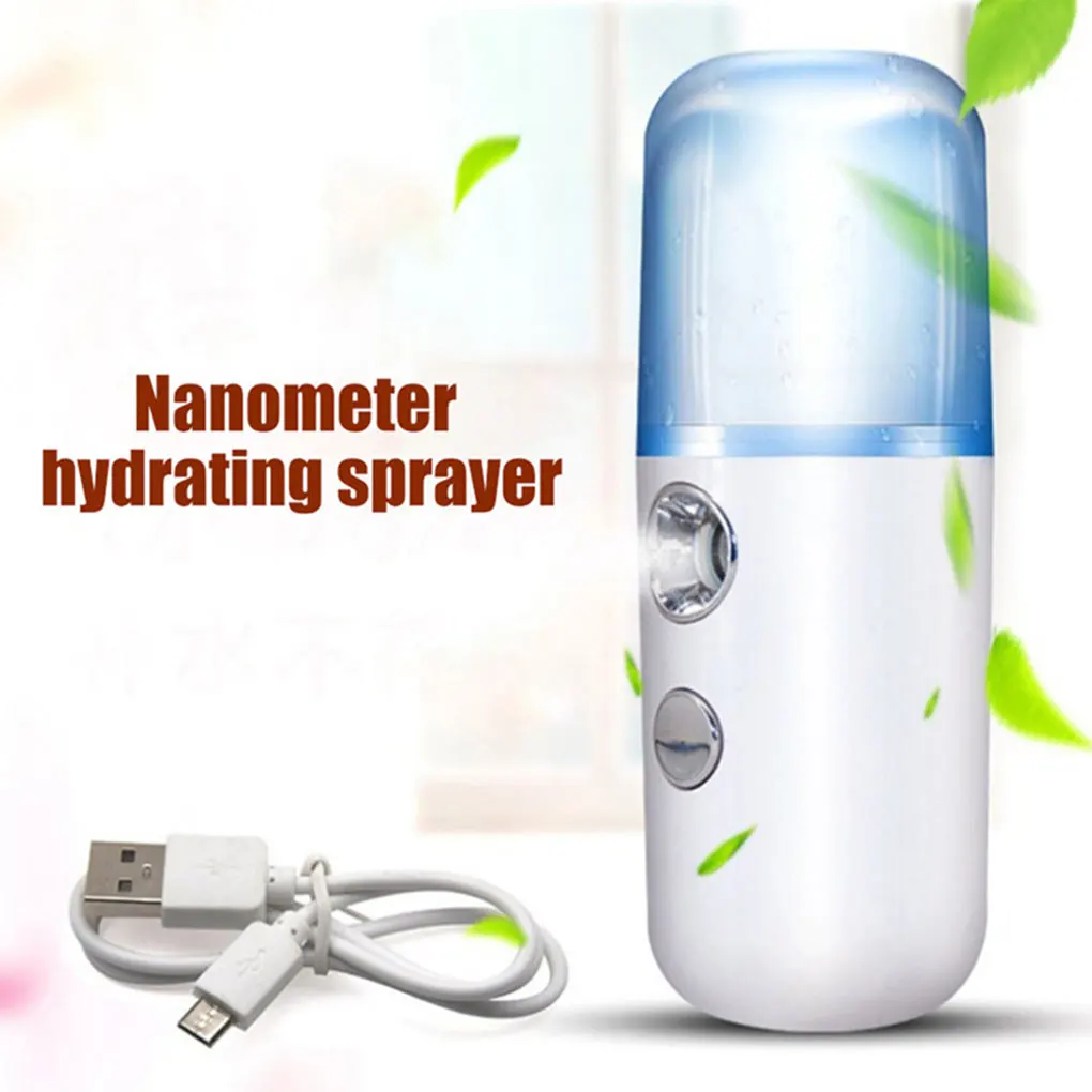 30ml Portable Face Moisturizing Sprayer USB Rechargeable Air Humidifier Handheld Water Atomizer Skin Beauty Moisturiser Tool