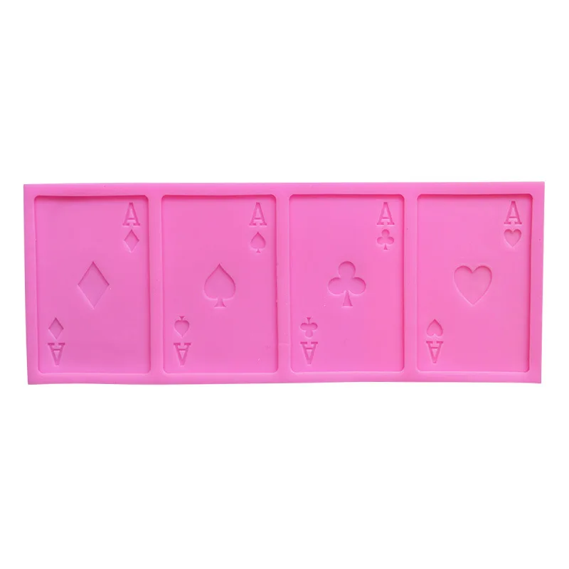 Poker A fondant silicone mold chocolate cake decoration mobile phone glue plaster