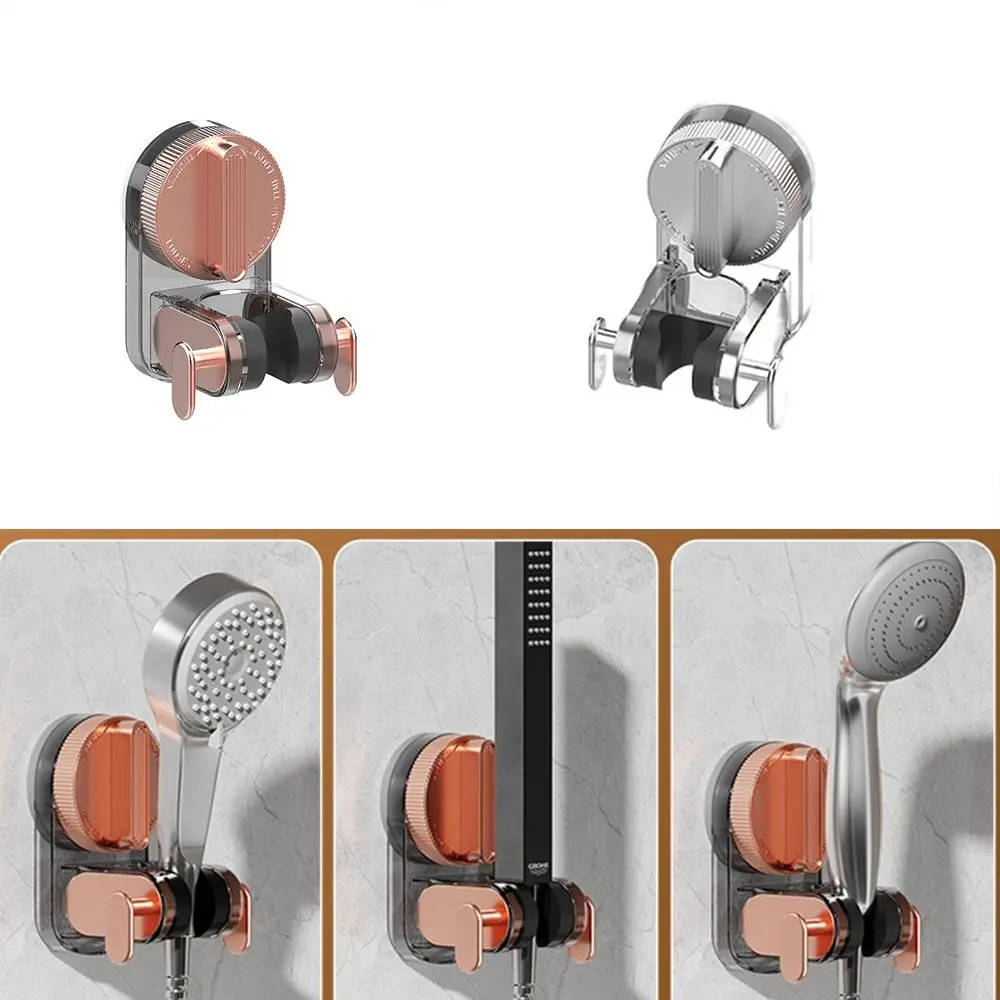 Adjustable Suction Cup Shower Holder Wall Mount Strong Bearing Shower Head Support Waterproof Durable Shower Bracket Kitchen