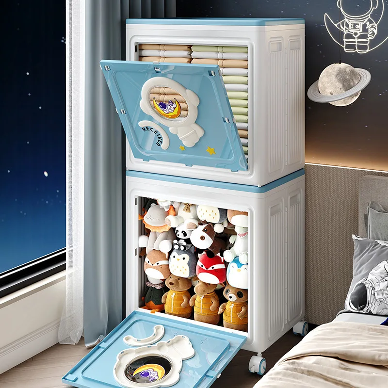 

Folding storage box,flip toy organizer box,large capacity clothing storage box for household bedroom,stackable glove compartment