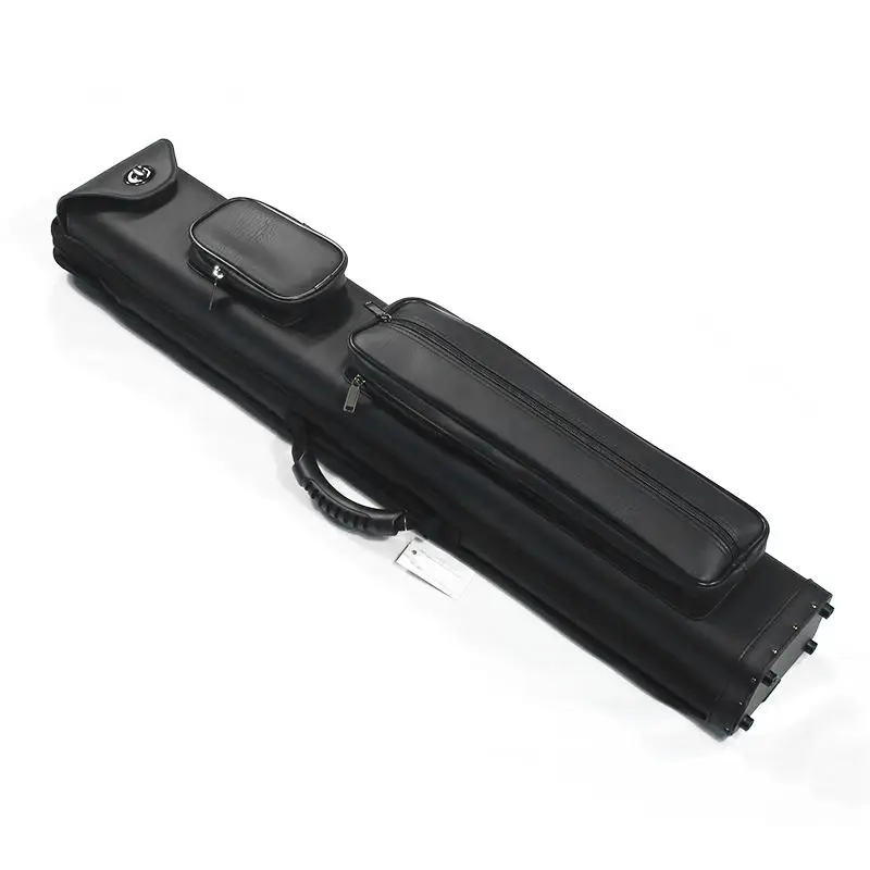 

Высокое качество 3B5S искусственная кожа черный специальный стиль дизайн 1/2 шт. 8-луночный бильярдный кий коробка/сумка для занятий спортом в бассейне