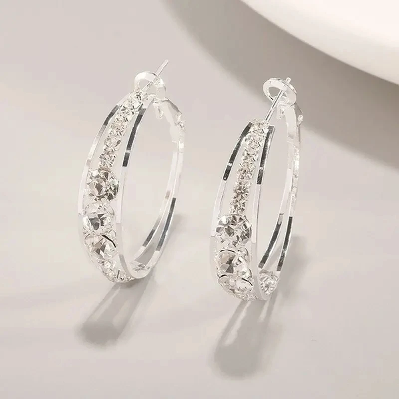 Exquisite and Fashionable Women\'s Zircon Earrings, Women\'s Wedding Banquet Jewelry Earrings