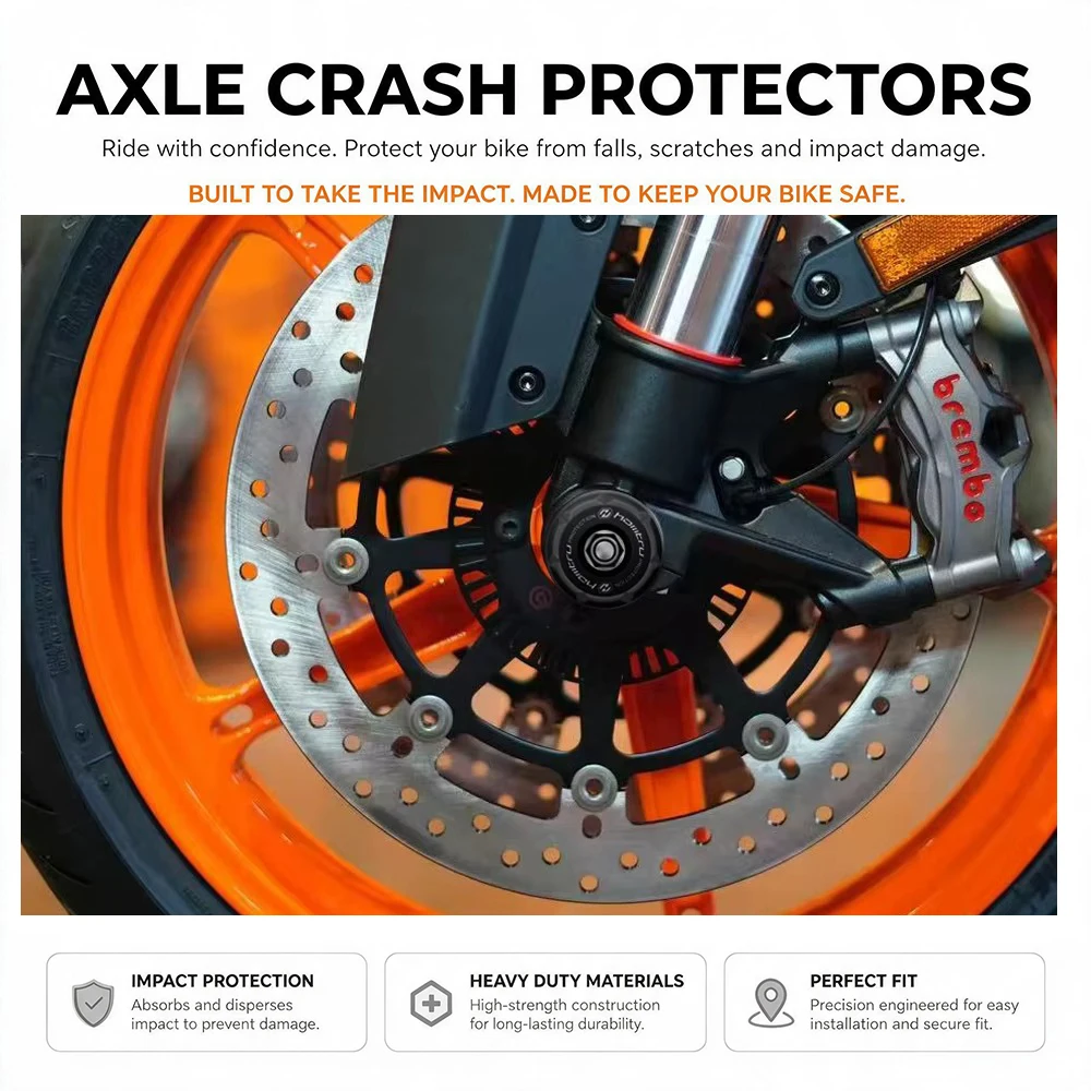 For KTM 790 Adventure R 2019-2025 Motorcycle Spindle Bobbins Protection Axle Cover Set - Durable Cover for Enhanced Performance