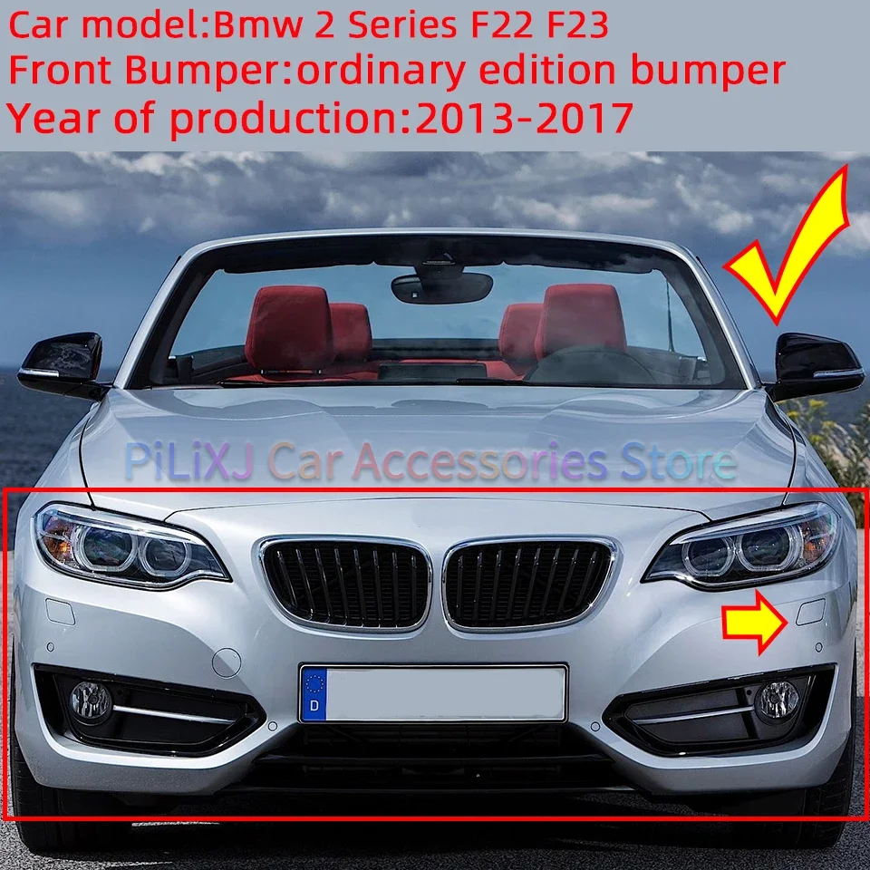 Front Bumper Headlight Washer Nozzle Cover For BMW 2 F22 23 2013-2018 Trim Lid Cleaner Sprayer Shell Cap 51117391809 51117391810