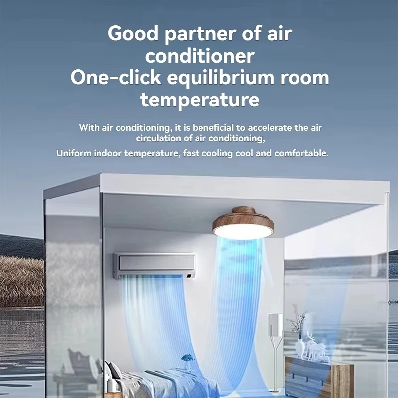 Bladeless Ceiling Fan With Lights Remote Control Modern Fan Lighting For Living Room Bedroom Led Ceiling Fan